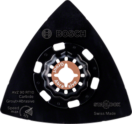 Bosch AVZ 90 RT10 カーバイド RIFF サンディング プレート 90mm。