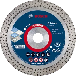 Bosch EXPERT HardCeramic 76 mm ダイヤモンド切断ディスク。