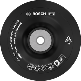 Bosch PRO バッキングパッド ソフト 100 mm アングルグラインダー用。
