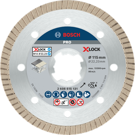 Bosch PRO セラミック X-Lock ダイヤモンド ディスク、115 mm。