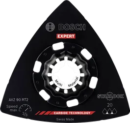 BoschEXPERT AVZ 90 RT2 超硬研磨プレート、90 mm。