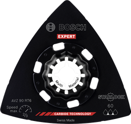 BoschEXPERT AVZ 90 RT6 超硬研磨プレート、90 mm。