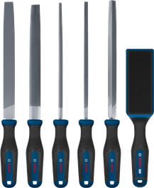 Boschヤスリセット 5 個と、マルチコンポーネント ハンドルを備えた PRO ヤスリ ブラシ。