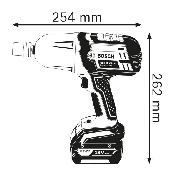 PRO GDS 18V-LI HT コードレスインパクトレンチ | Bosch Professional