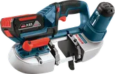 Bosch GCB 18.0 V-LI コードレスバンドソー、切断深さ 63.5 mm。.