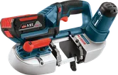 Bosch GCB 18.0 V-LI コードレスバンドソー、切断深さ 63.5 mm。.