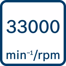 回転数：33000min-1（回転/分） 