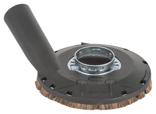 サンディング用吸じんガード ダスト排出口、ブラシリングを備えたBoschの切断ガイド。.