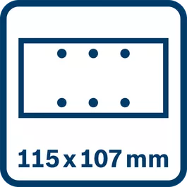 サンディングシート：115x107mm、6穴 