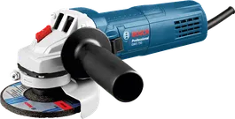 人間工学に基づいたサイドハンドルを備えたBosch GWS 750 アングルグラインダー。.