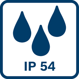 防じん・防水性能：IP54（水の飛沫に対する保護） 