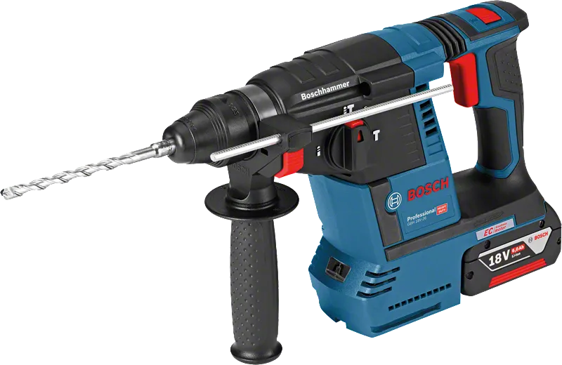 Bosch GBH 18V-26 サイドハンドル付き回転ハンマードリル。.