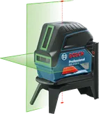 緑色のビームを備えたBosch GCL 2-15 G レーザー レベリング ツール。