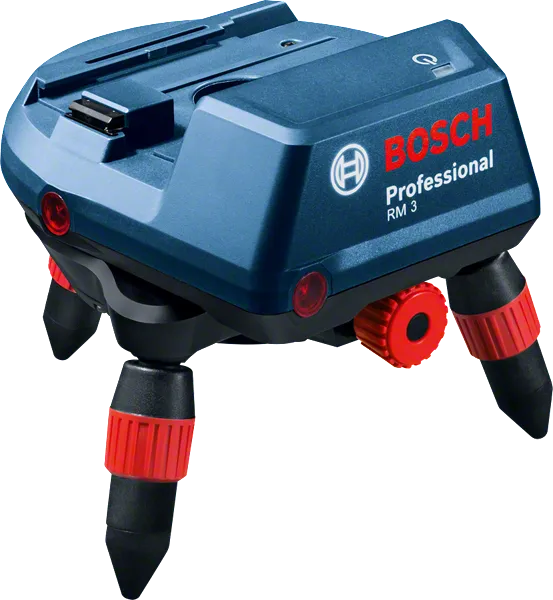 調整可能な三脚脚を備えたBosch RM 3 アクセサリ。.