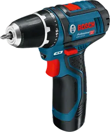 人間工学に基づいたグリップを備えたBosch GSR 12V-15 コードレス ドリル ドライバー。.