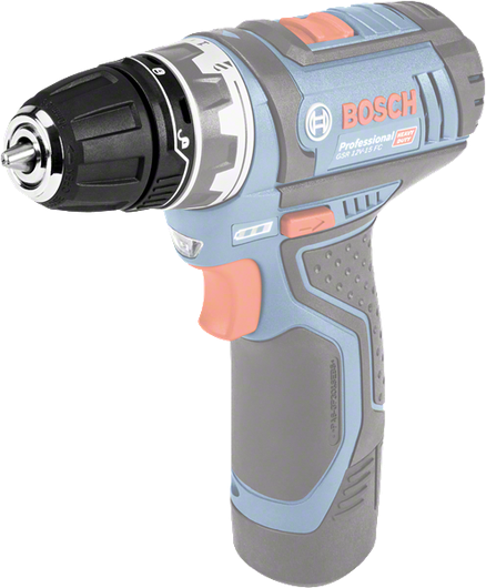 GFA 12-B Bosch GSR 12V-15 FC コードレス ドリル (バッテリー チャック付き)。