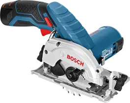 木材切断用のBosch GKS 12V-26 コードレス丸鋸。.