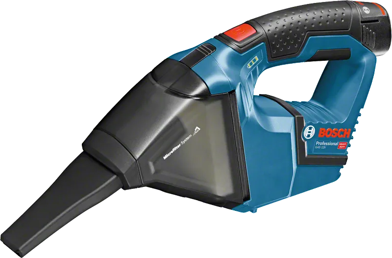 小さなゴミ用のBoschハンドヘルド掃除機 GAS 12V。.