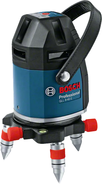 正確な位置合わせを実現するBosch GLL 8-40 E レーザー レベリング ツール。.