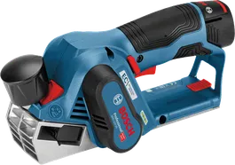 木材プレーニング用のBosch GHO 12V-20 コードレスプレーナー。.