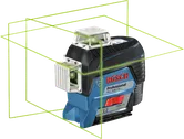 緑の線が付いたBosch GLL 3-80 CG レーザー レベリング ツール。
