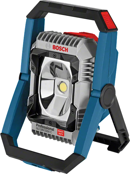 Bosch GLI 18V-2200 C コードレス現場ライト、2200 ルーメン。.