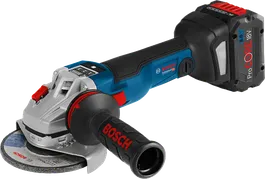 Boschコードレス アングル グラインダー GWS 18V-10 SC、8.0Ah バッテリー搭載。.