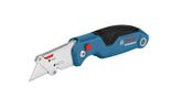 人間工学に基づいたグリップを備えたBoschの折りたたみ式ユーティリティナイフ。
