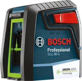 緑色レーザーを搭載したBosch GLL 30 G レーザー レベリング ツール。.