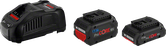 充電器とバッテリー2個が付いたBosch ProCORE18Vスターターセット。.