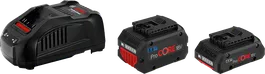 充電器とバッテリー2個が付いたBosch ProCORE18Vスターターセット。.