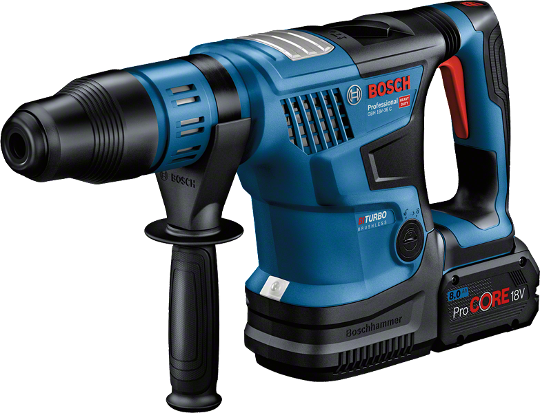 Bosch GBH 18V-36 C コードレス回転ハンマー（8Ah バッテリー搭載）。.