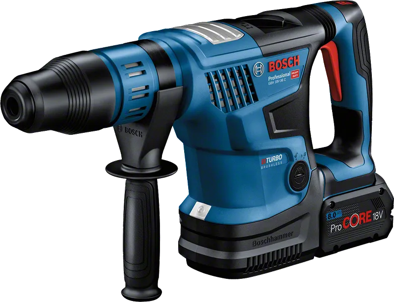 Bosch GBH 18V-36 C コードレス回転ハンマー（8Ah バッテリー搭載）。.