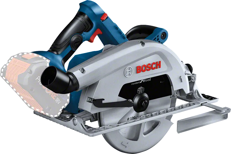 木材切断用のBoschGKS 18V-68 C コードレス丸鋸。