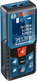 デジタルディスプレイを備えたBosch GLM 400 レーザー測定器。.