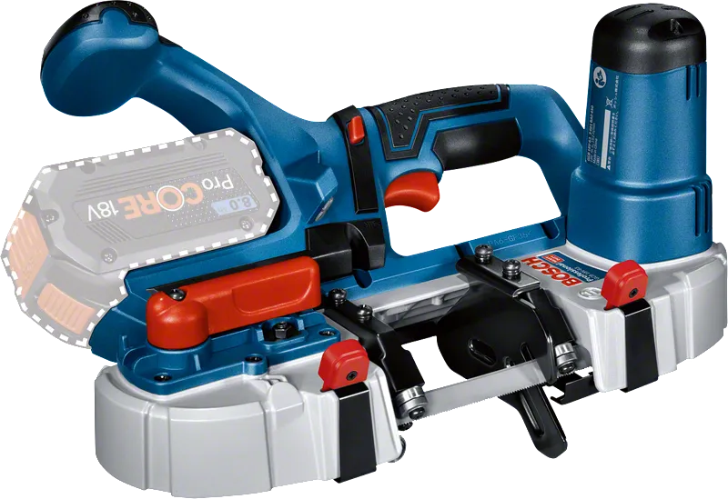 Bosch GCB 18V-63 コードレスバンドソー、8.0Ah ProCORE バッテリー搭載。.