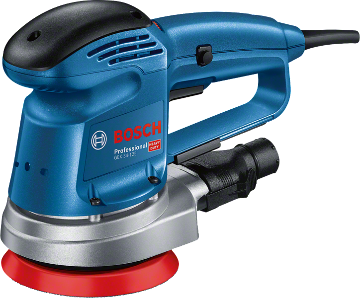 Bosch GEX 34-125 ランダムオービットサンダー（125mm パッド付き）.