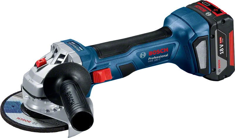 Bosch GWS 18V-7 コードレスアングルグラインダー。.