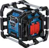 Bosch GPB 18V-5 C 現場用ラジオ（電源コンセント付き）。.