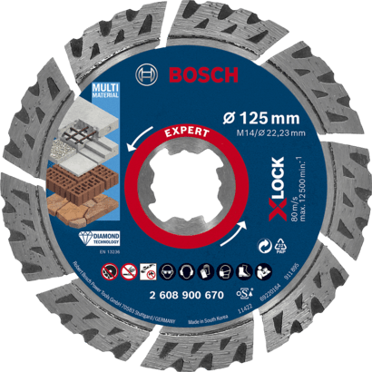 EXPERT MultiMaterial X-LOCK ディスク - Bosch Professional