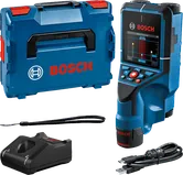 ディスプレイとアクセサリを備えたBosch D-Tect 200 C 壁スキャナー。