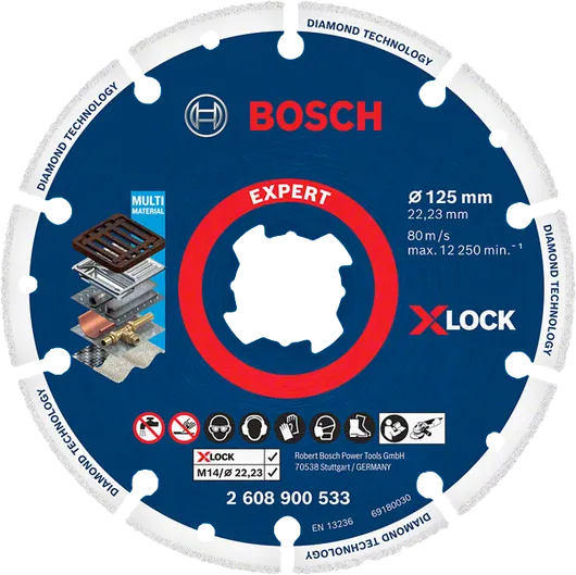 EXPERT Diamond Metal Wheel カッティングディスク 多様な素材に対応するBosch Expert X-LOCK ダイヤモンド切断ディスク。.