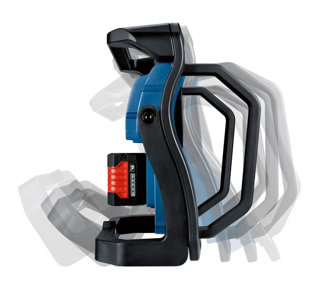 Bosch GLI 18V-10000 C コードレス作業灯（調整可能なスタンド付き）。.