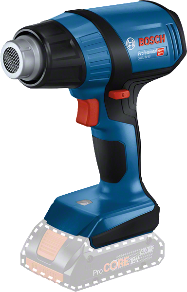 Bosch GHG 18V-50 コードレス ヒートガン (LED インジケーター付き)。.