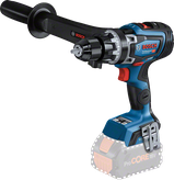 Bosch GSB 18V-150 C サイドハンドル付きコードレスコンビドリル。