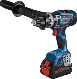 Bosch GSB 18V-150 C サイドハンドル付きコードレスコンビドリル。.
