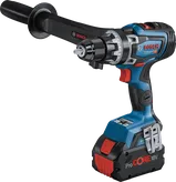 Bosch GSR 18V-150 C サイドハンドル付きコードレスドリル。.