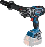 Bosch GSR 18V-150 C サイドハンドル付きコードレスドリル。