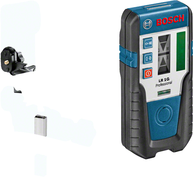 Bosch LR 1G プロフェッショナル レーザー レシーバー (ブラケット付き)。.