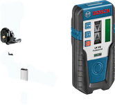 Bosch LR 1G プロフェッショナル レーザー レシーバー (ブラケット付き)。